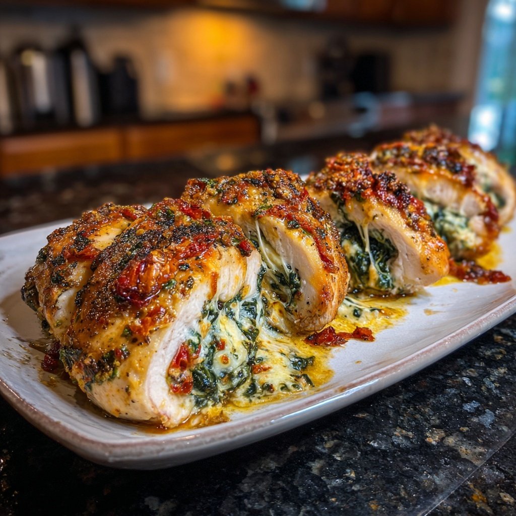 Baked Spinach Stuffed Chicken