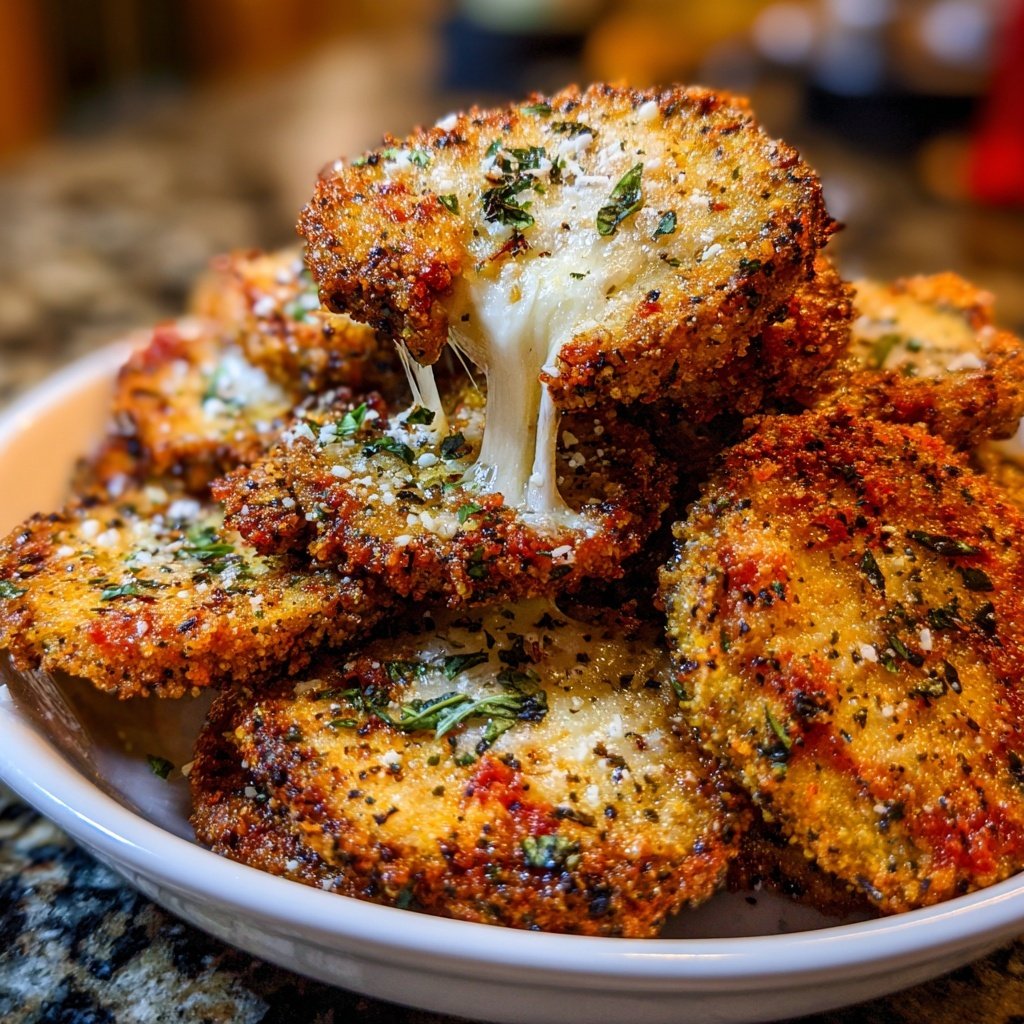 Crispy Eggplant Parmesan Chips