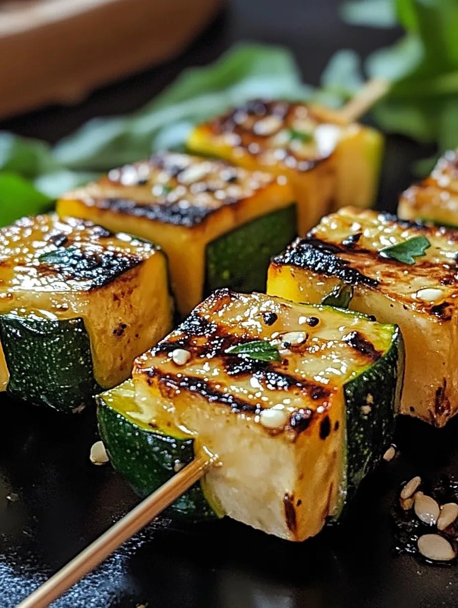 Easy Garlic Butter Zucchini Skewers