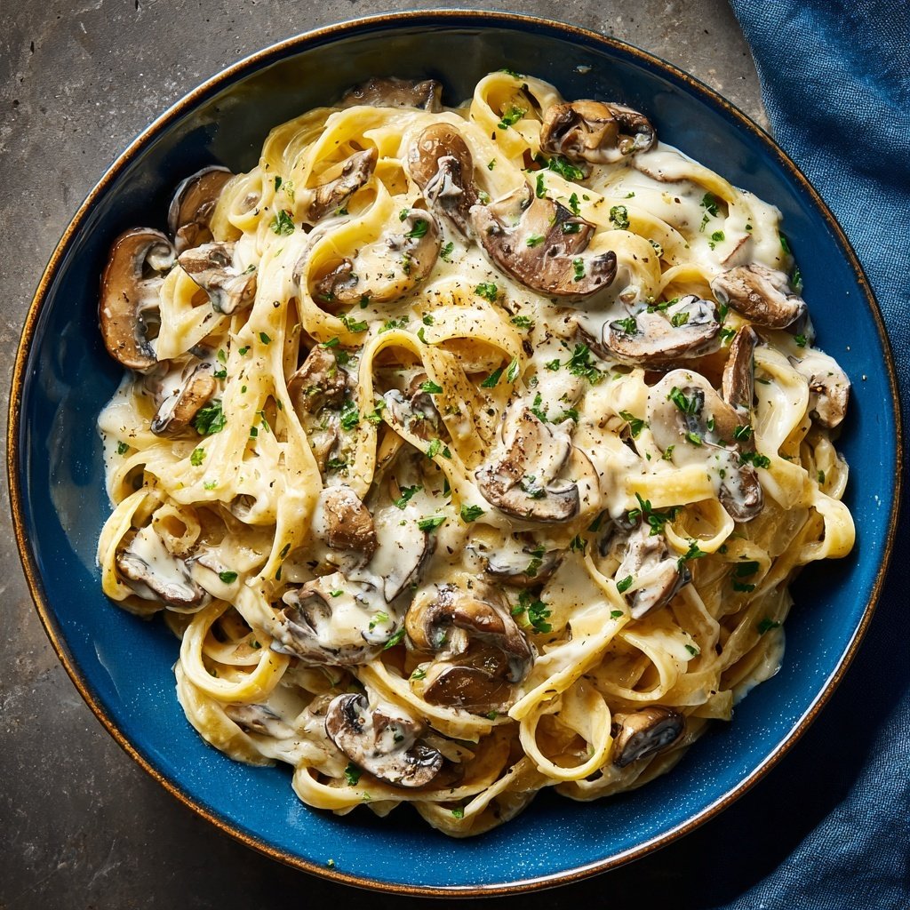 One Pot Creamy Mushroom Pasta