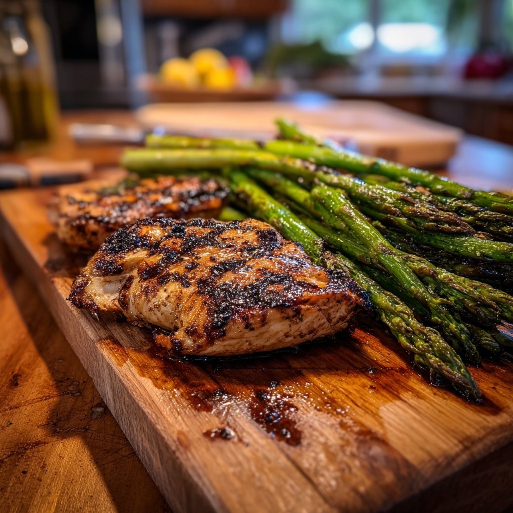Healthy Chicken With Roasted Asparagus