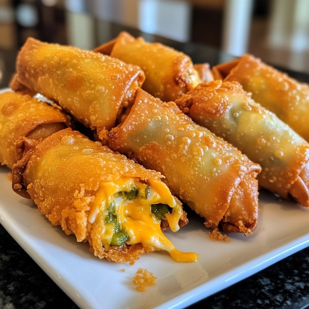 Tasty Finger Food Mini Jalapeno Popper Egg Rolls