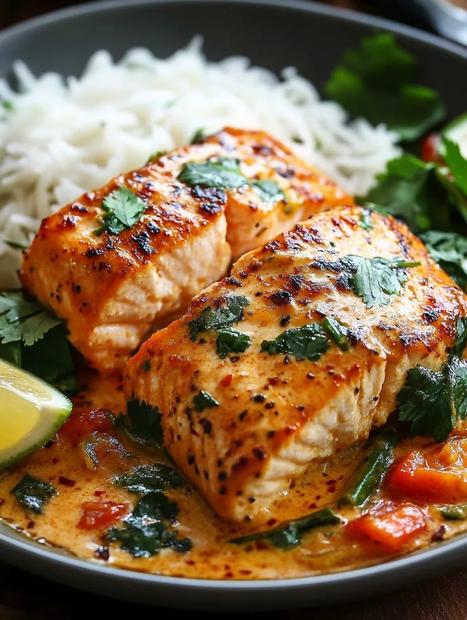 Baked Thai Red Curry Salmon