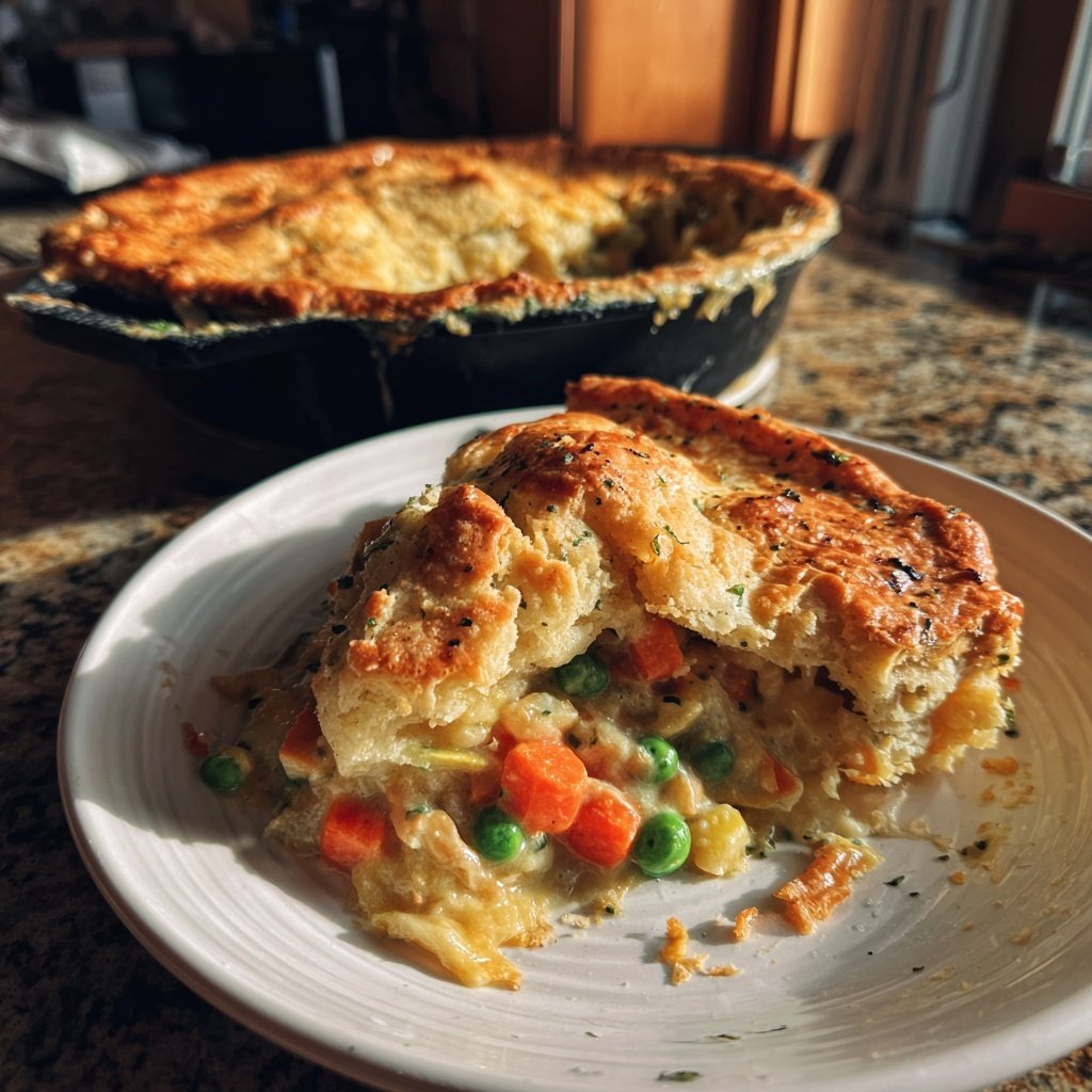 Sunday Vegetable Pot Pie with Biscuit Topping