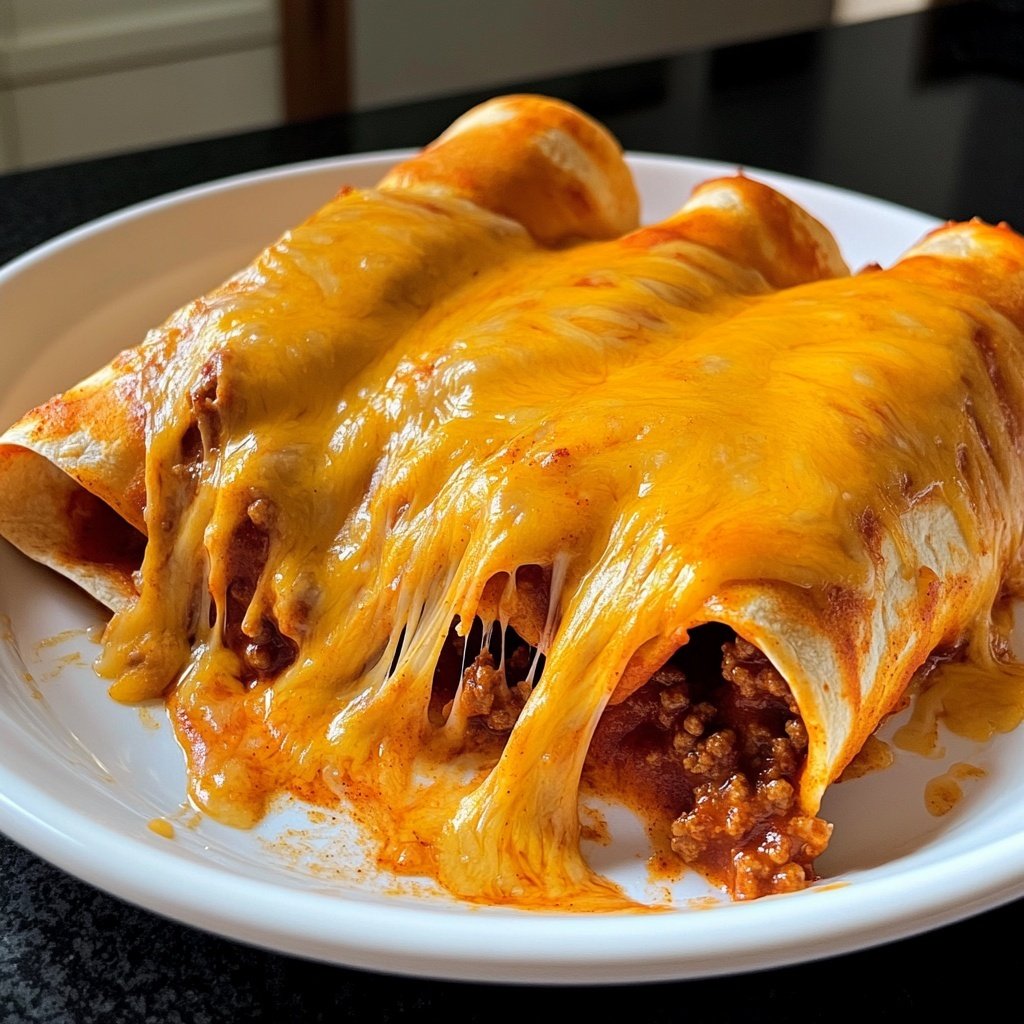 Easy Cheesy Ground Beef Enchiladas