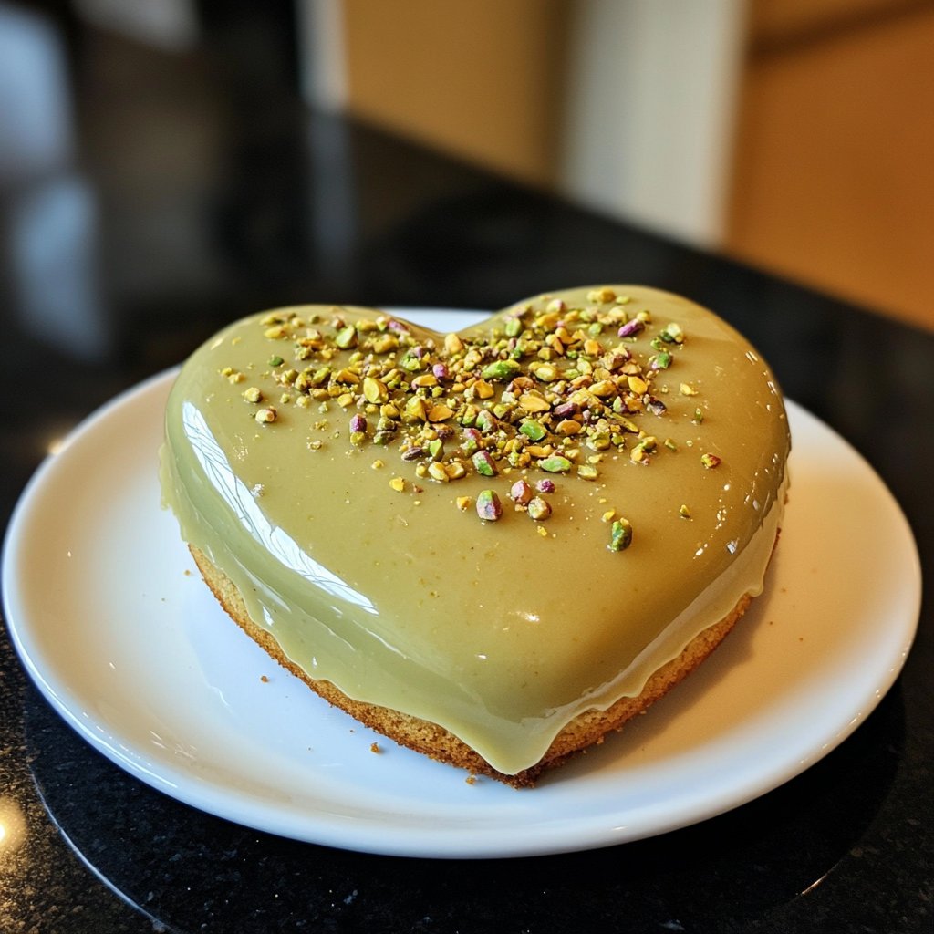 Mini Heart Cake with Pistachio