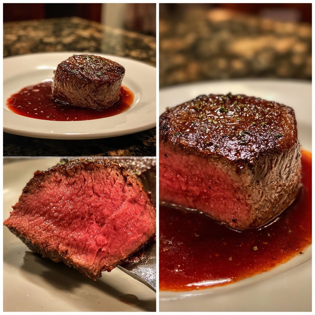 Romantic Filet Mignon with Red Wine Sauce