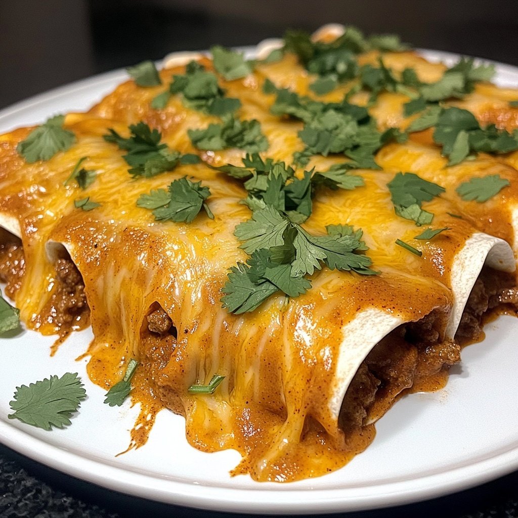 Easy Ground Beef Enchiladas