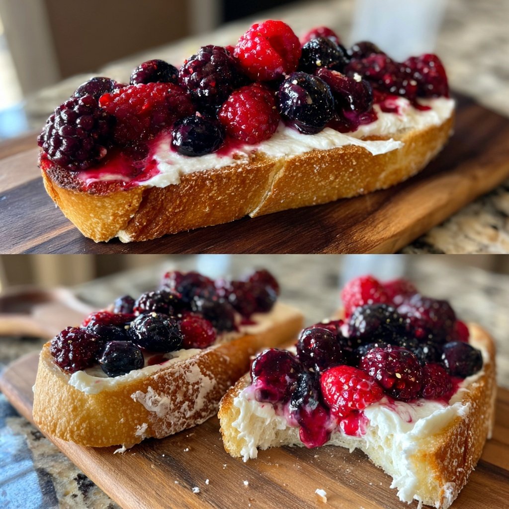 Crostini with Ricotta and Honeyed Berries