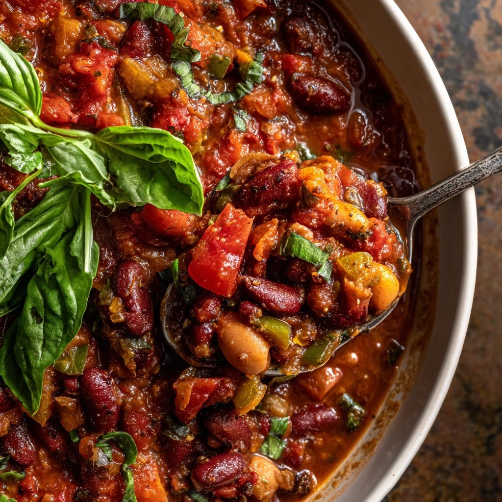 Healthy Crockpot Italian Bean Medley